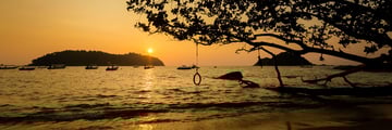 Teluk Nipah Beach at sunset, Pangkor