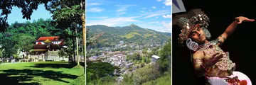 Temple of the Sacred Tooth, Tradtional dancer & Aerial view of Kandy
