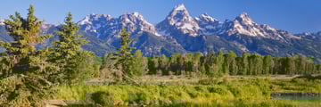 Teton Mountain range in Jackson, Wyoming