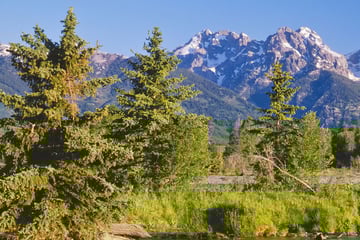 Teton Mountain range in Jackson, Wyoming
