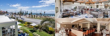 The Beach Hotel, (clockwise from left): The Verandah Restaurant, The Crest Restaurant and Ginger Restaurant