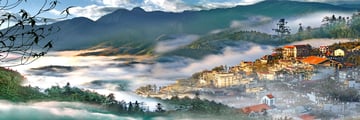 Morning mist over Sapa