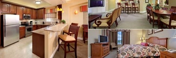 The Berkley, Orlando, Four Bedroom Suite Kitchen, Living Area and Bedroom