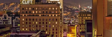 The Clift, Exterior at Night