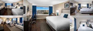 The DeSoto Savannah, (clockwise from top left): Double-Double Skyline View, King Room, Corner King Room, Savannah Double Room and State Suite