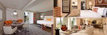Portola Suite (left) and James Suite (right) at The Garland