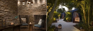 The Grove Resort & Waterpark, Escape Spa Seating Area and Cabana Massage