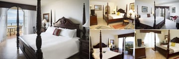 The Jewel Dunn’s River Resort, (clockwise from left): Sapphire Ocean View Guestroom, Emerald Lanai Guestroom, Diamond Ocean View Concierge Room, Premier Guestroom and Sapphire Mountain View Guestroom