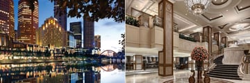 The Langham Melbourne, Exterior in Evening and Lobby