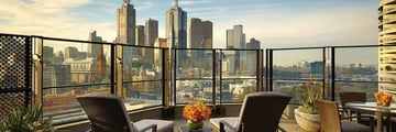 The Langham Melbourne, Executive Terrace Room Terrace and Views