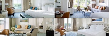 Clockwise from left: Deluxe Room, Executive Room, Terrace Room and Reisdence at The Langham Sydney
