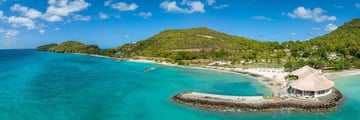 Aerial view of The Liming Bequia