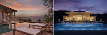 Villa private pools at The Liming Bequia