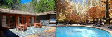 Cottage Patio and Pool at The Majestic Yosemite Hotel 