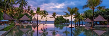The infinity pool at The Oberoi Lombok