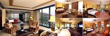 The Palace of the Lost City, (clockwise from left): Royal Suite, Superior Luxury Room, Superior Suite, Luxury Room and Twin Luxury Room
