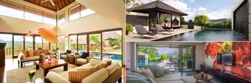 Three Bedroom Pool Villa, Spa & Pool Pavilion terrace and Spa & Pool Pavilion living room