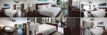 The Perry Hotel - Key West, (clockwise from top left): Mangrove Room, Saltwater Studio, The Perry, Stock Island, Grand Suite and Commodore Suite