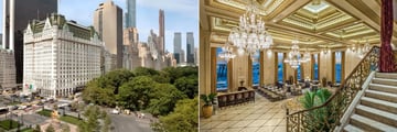 The Plaza New York, Exterior View and Central Park and The Champagne Bar