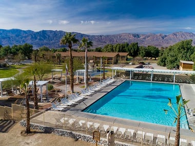The pool at The Ranch at Death Valley