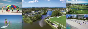 The Resort at Longboat Key Club, Kids Parachute Fun on Beach, Tennis Courts and Driving Range, Golf Course, Beach Activities and Standup Paddle