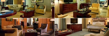 The Ritz-Carlton, (clockwise from top left): Executive Suite, Parlour Suite, Uptown Suite and The Ritz Carlton Suite