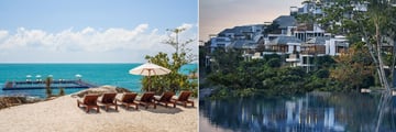 ocean pool and infinity pool ritz-carlton koh samui