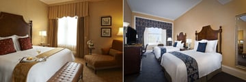The Roosevelt New Orleans, A Waldorf Astoria Hotel, Luxury Suite and Deluxe Two Queen Guest Room 