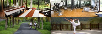 Spa Treatment Room, Gym, Yoga and Exploring the Surroundings by Bike at The Samaya Ubud