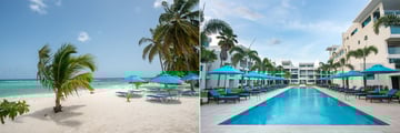 The beach and main pool at The Sands Barbados