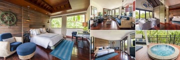 The Slate, Phuket, Captain Miles Master Bedroom, Living Room, Massage Beds, Jacuzzi and Second Bedroom