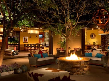 The hotel's Terrace Court is a great place to socialise of an evening