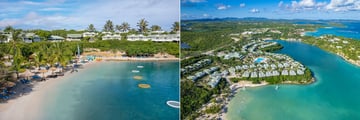 The Beach and Ariel view at The Verandah, Antigua