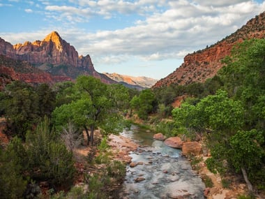 The Watchman and the Virgin River, Zion National Park