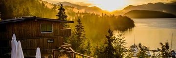 The West Coast Wilderness Lodge, Views of Princess Louisa Inlet at Sunset