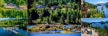The West Coast Wilderness Lodge, Views of Lodge and Inlet