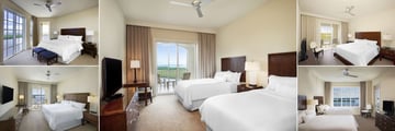 The Westin Cape Coral Resort at Marina Village, (clockwise from top left): Mariner Suite, Traditional Room, Suite, Double-Double Superior Deluxe and King Superior Deluxe Room 