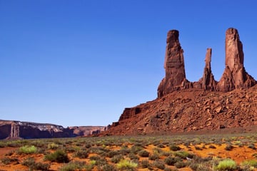 The Three Sisters in Monument Valley