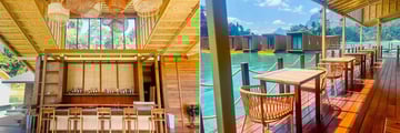 Restaurant and bar at a hotel