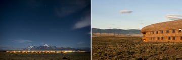 Night and day views of Tierra Patagonia