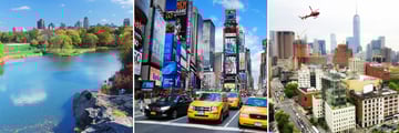 Times Square, Central Park & Helicopter Tour over New York City