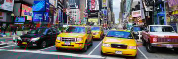 Yellow cabs in Manhattan