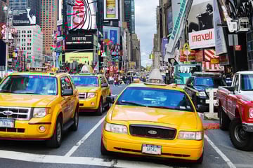 Yellow cabs in Manhattan