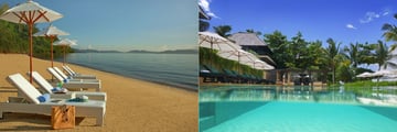 Gaya Island Resort pool and beach