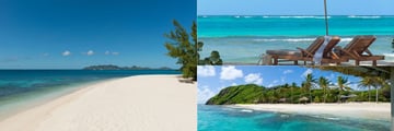 Petit St Vincent, beach and pool