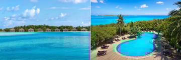 The beach and pool at Cinnamon Dhonveli