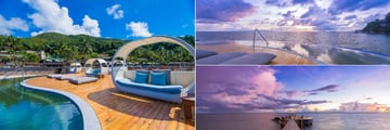 Coco de Mer Hotel & Black Parrot Suites jetty and lounging areas