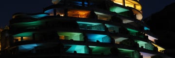 Jade Mountain at night