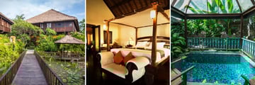 Hotel Tugu Bali; Le Mayeur Bridge, Kampong Suite, Walter Spies Pavillion Plunge Pool 