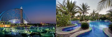 Jumeirah Beach Hotel's marina and pool